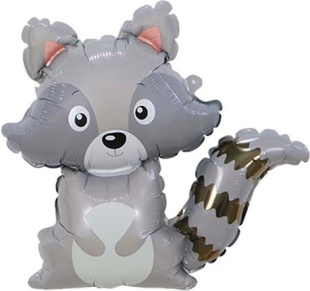 Шар (33''/84 см) Фигура, Енот, 1 шт.